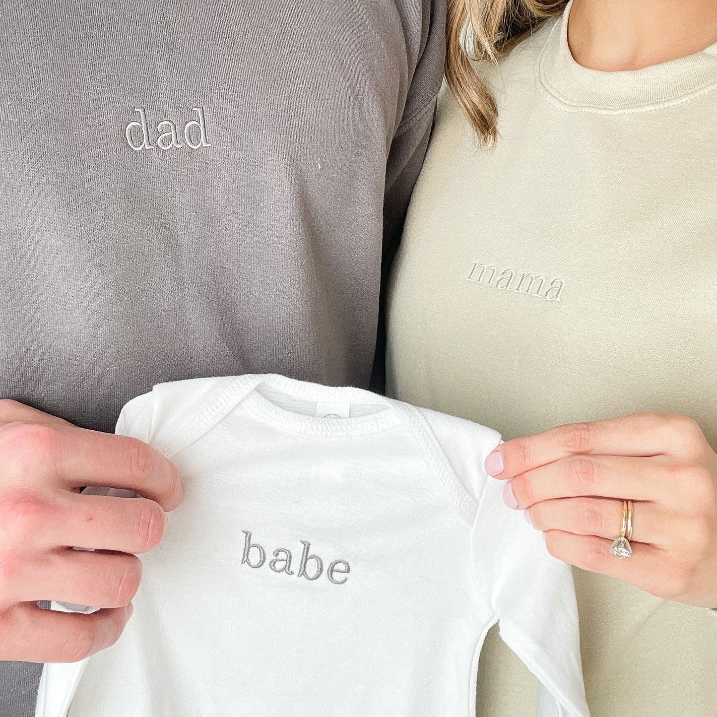 Minimal Mama Embroidered Gemma Crewneck Sweatshirt