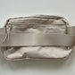 back of fanny pack nylon crossbody, showing zipper pocket