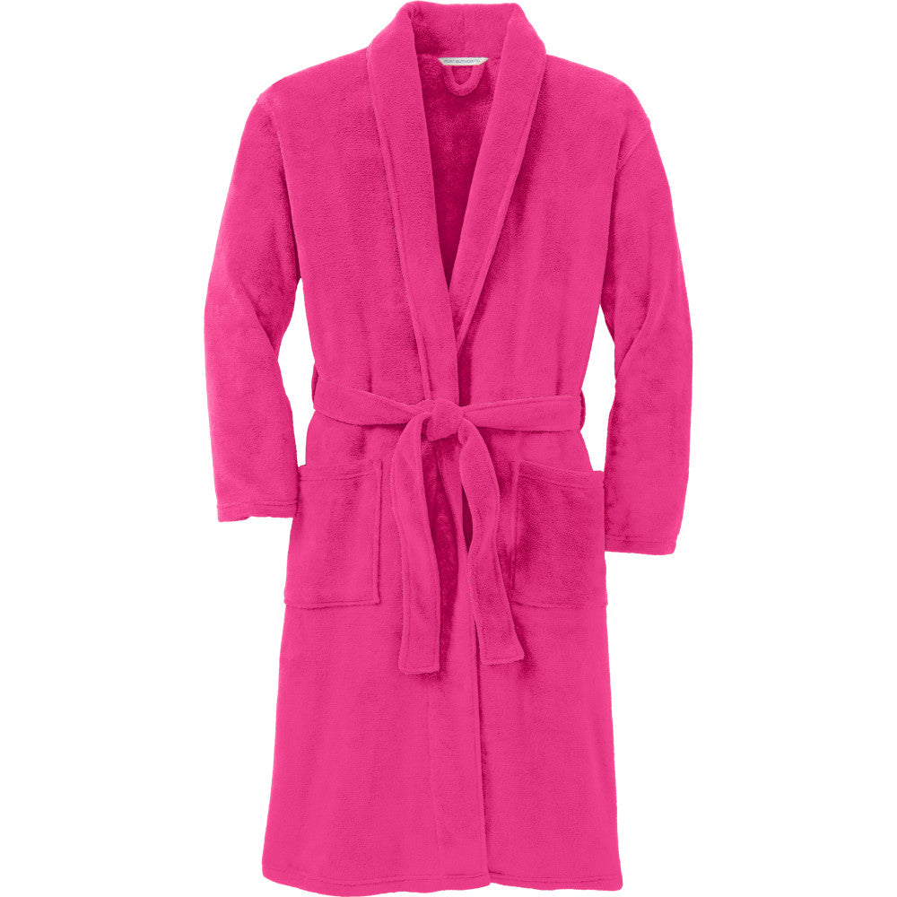 raspberry plush robe