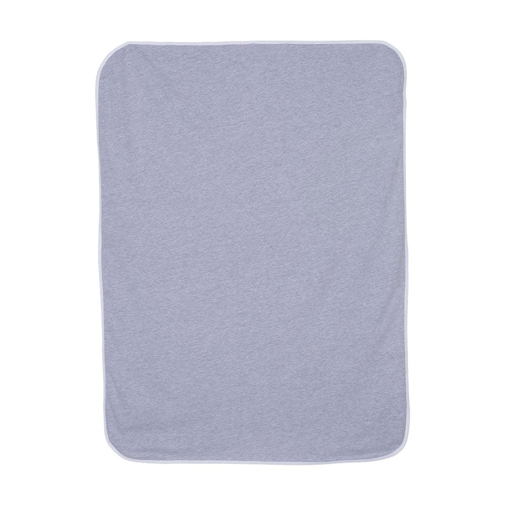 heather gray and white baby blanket