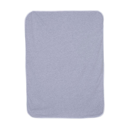 heather gray and white baby blanket