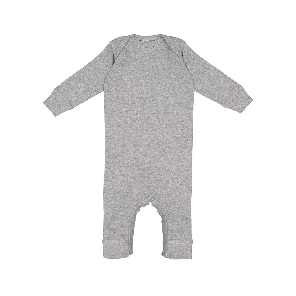 heather gray long sleeve infant bodysuit