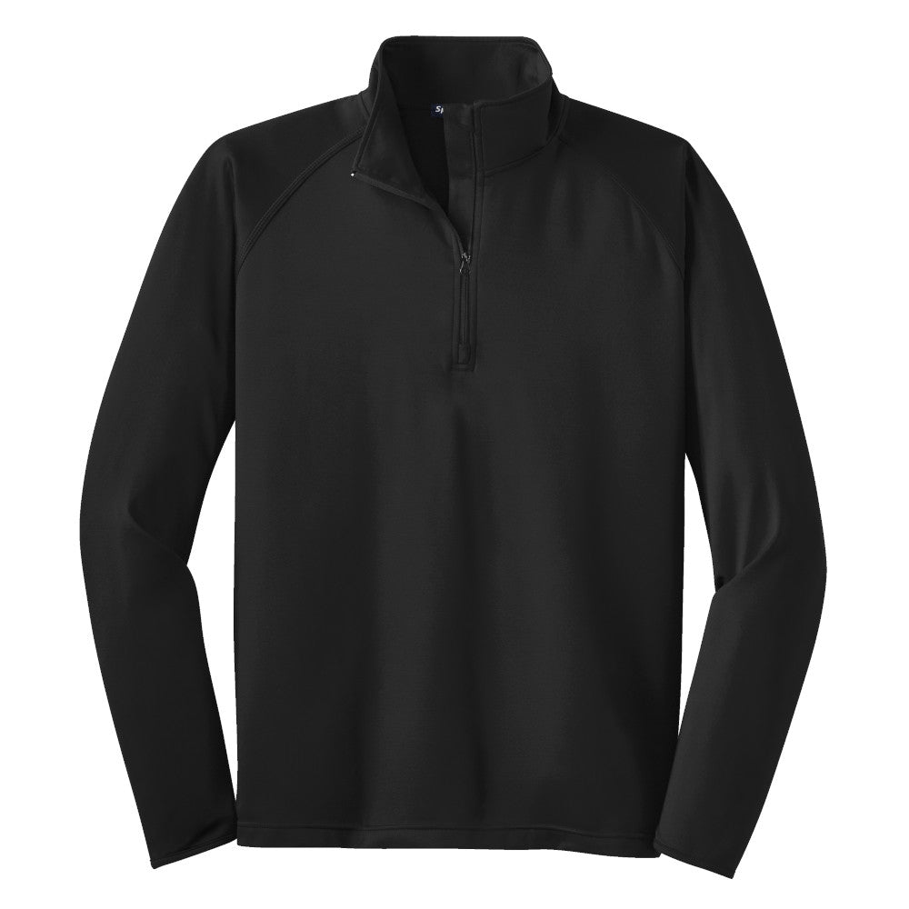 black athletic quarter zip