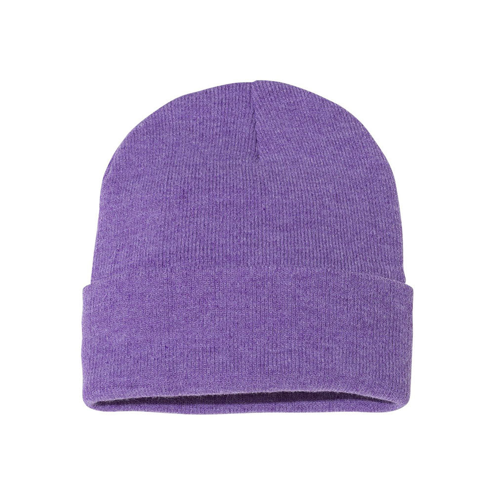 heather purple beanie