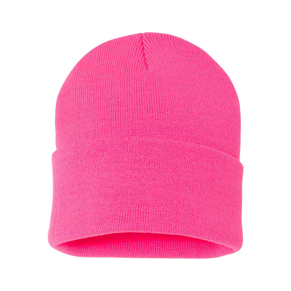 neon pink beanie