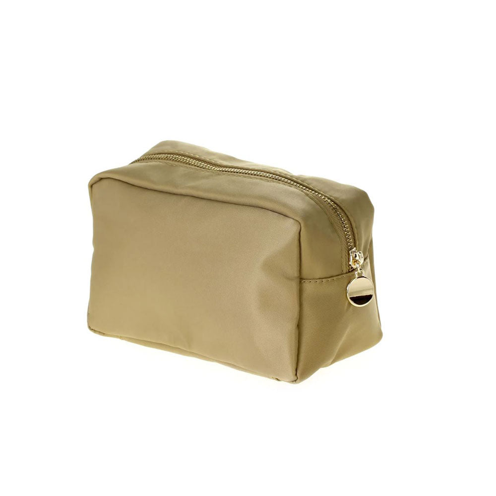 taupe nylon pouch