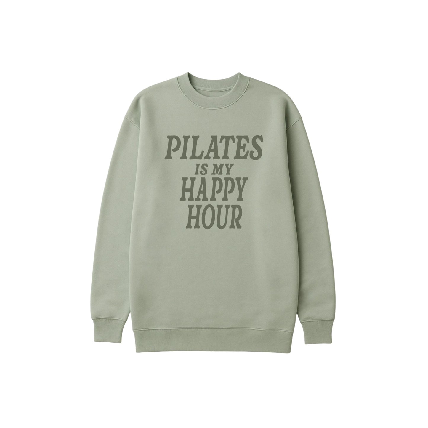 Pilates Is My Happy Hour Oversized Crew | AG X Olivia Mock