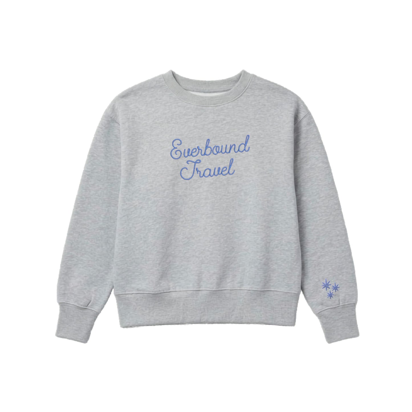 Everbound Premium Embroidered Ladies Boxy Crewneck Sweatshirt