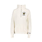 Bleached Linen boxy quarter zip sweatshirt with st. ignatius cheer pom pom embroidered design on the left chest with name cuff embroidery option