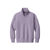 purple ash quarter-zip sweatshirt on a white background