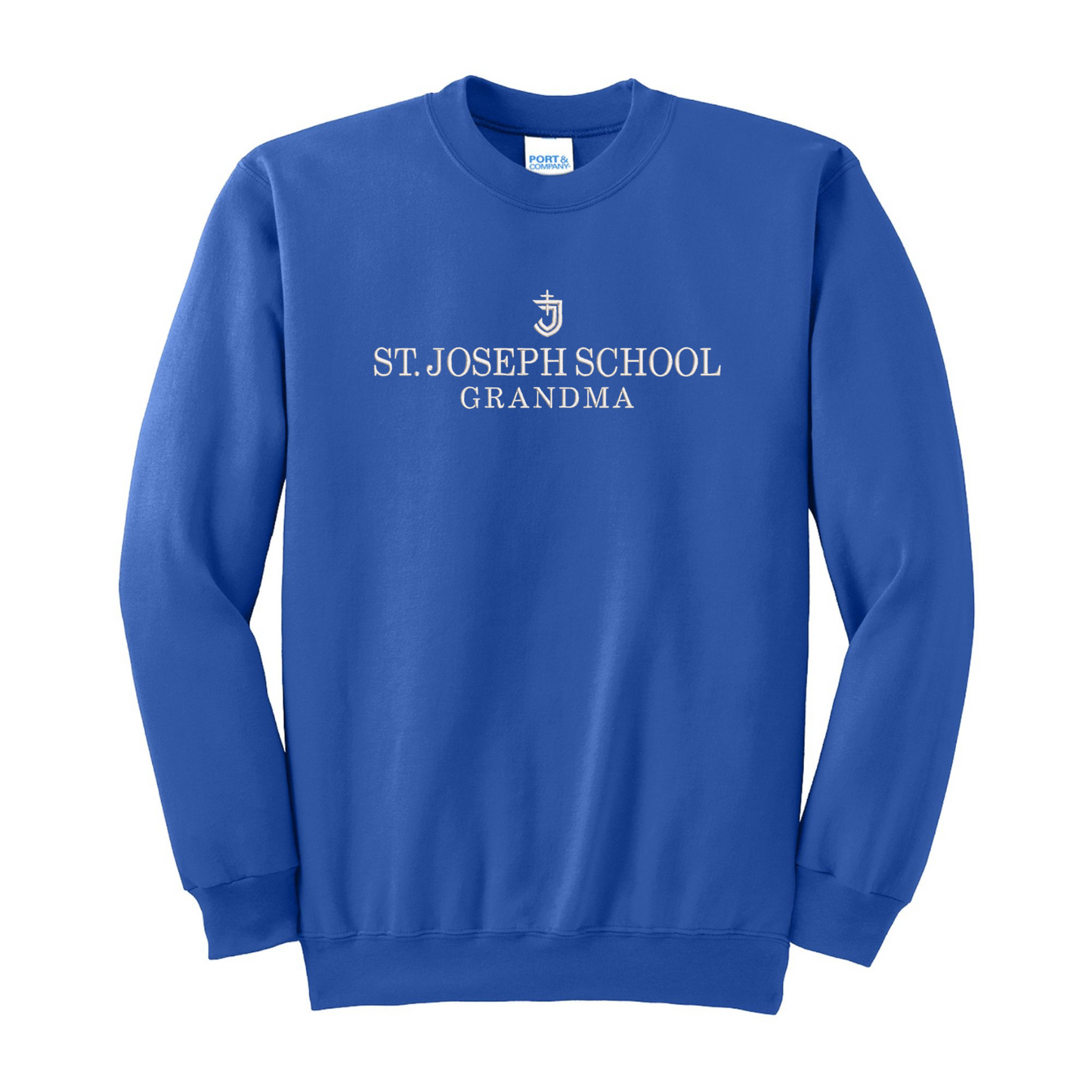 ST. JOSEPH SCHOOL GRANDMA/GRANDPA Embroidered Sweatshirt | SJSE8-GM/GP