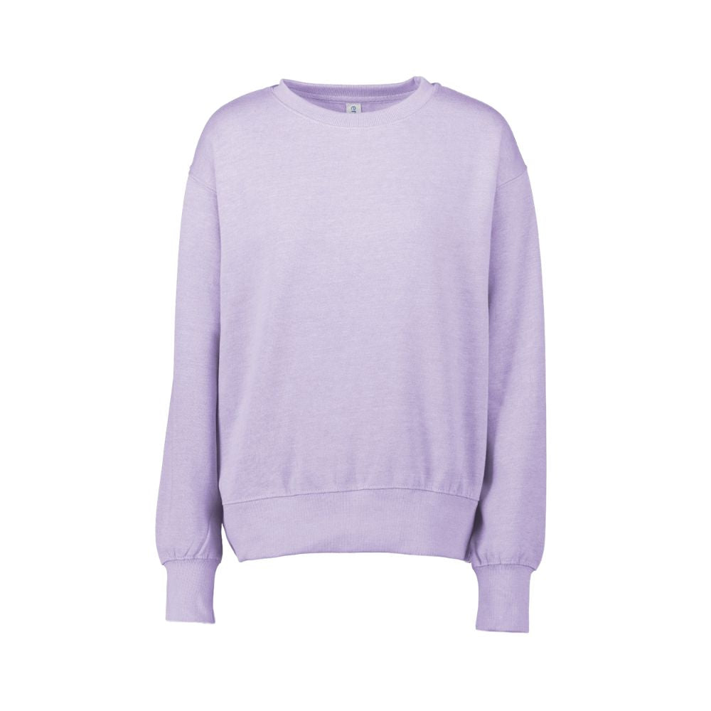 Lavender sweatshirt on a white background