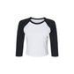 Custom Athletic Block Women's Cropped Raglan Tee