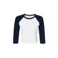 Custom Athletic Block Women's Cropped Raglan Tee
