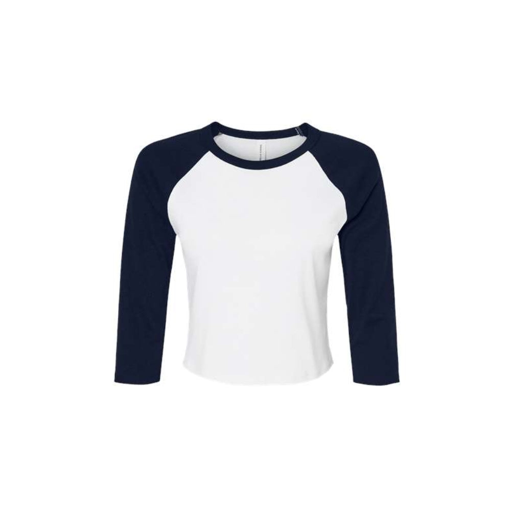 Custom Athletic Block Women's Cropped Raglan Tee
