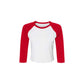 Custom Athletic Block Women's Cropped Raglan Tee