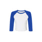 Custom Athletic Block Women's Cropped Raglan Tee