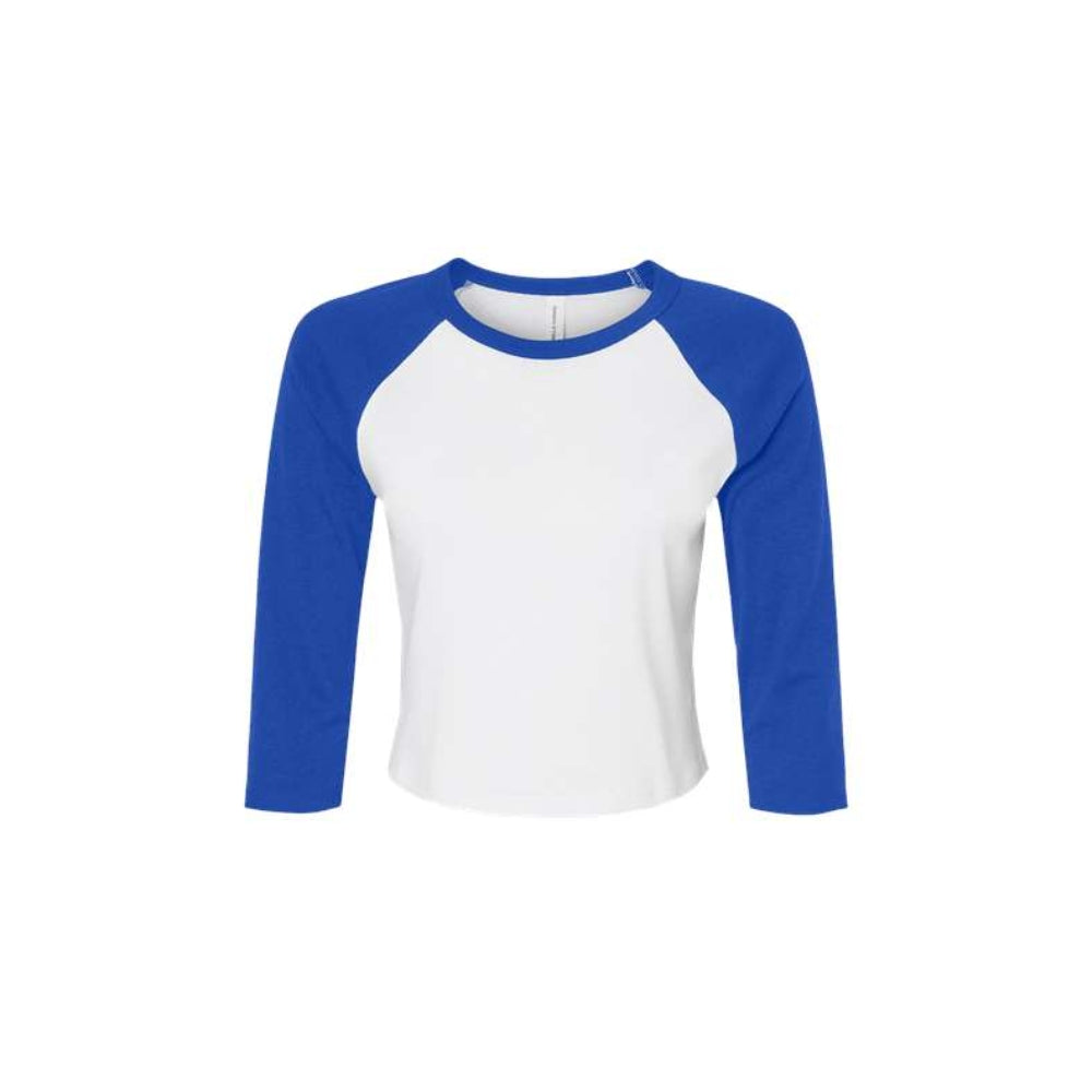 Custom Athletic Block Women's Cropped Raglan Tee