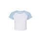 Custom Athletic Block Women's Cropped Raglan Tee