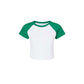 Custom Athletic Block Women's Cropped Raglan Tee