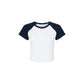 Custom Athletic Block Women's Cropped Raglan Tee