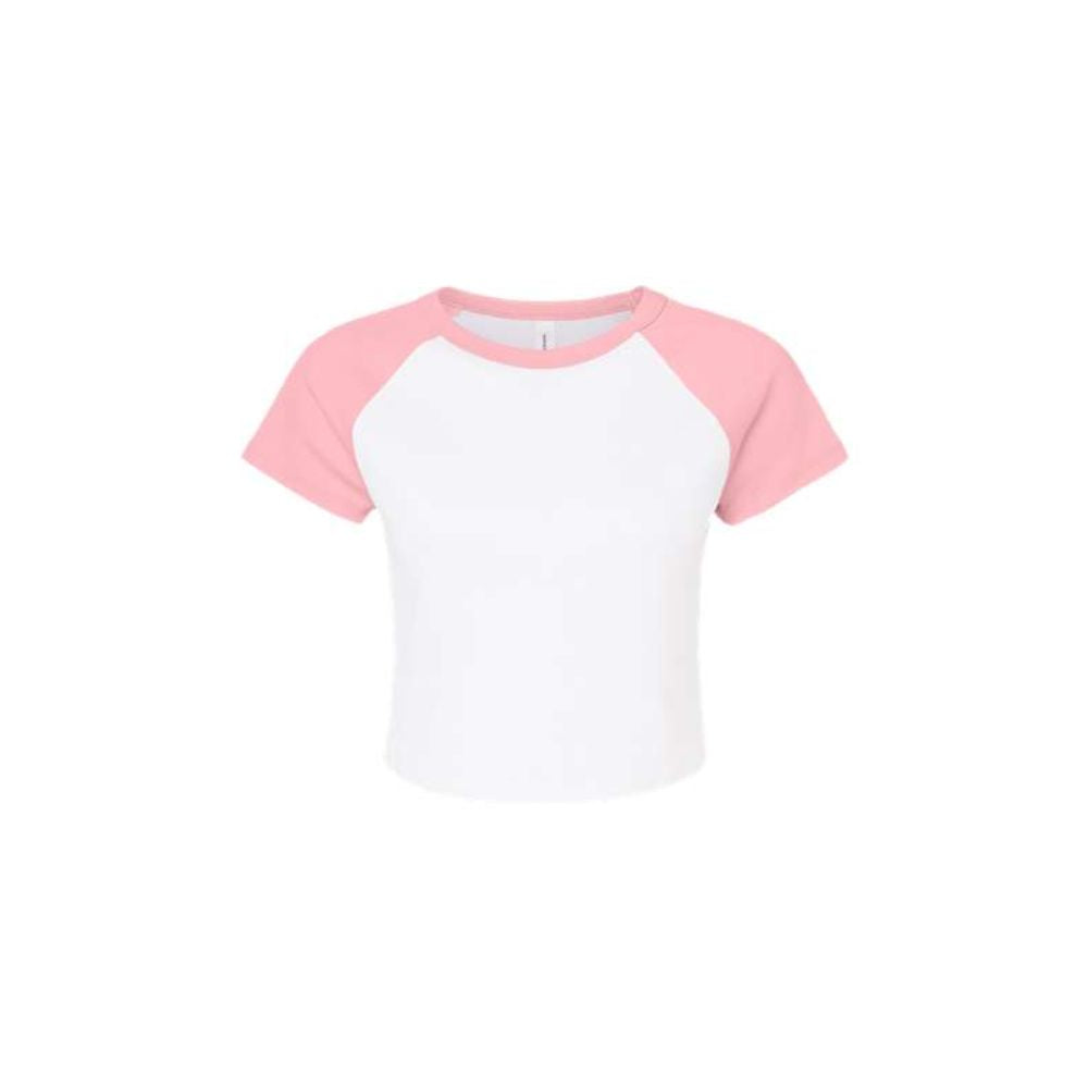 Custom Athletic Block Women's Cropped Raglan Tee
