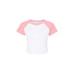 Custom Athletic Block Women's Cropped Raglan Tee