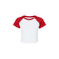 Custom Athletic Block Women's Cropped Raglan Tee