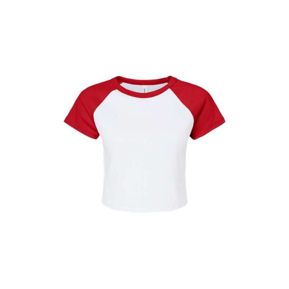 Custom Athletic Block Women's Cropped Raglan Tee