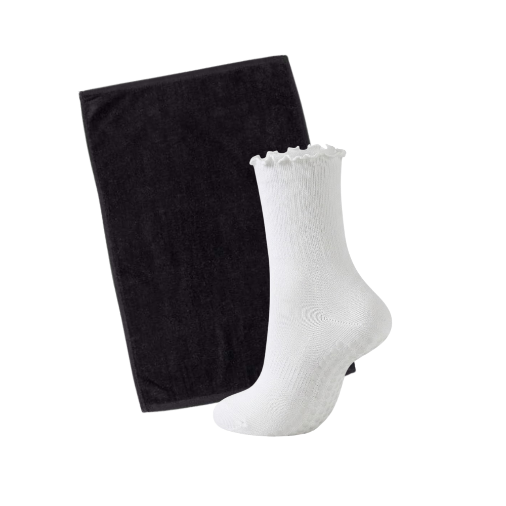Pilates Accessory Bundle | Custom Grippy Socks and Gym Towel