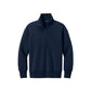 Navy blue half-zip sweatshirt on a white background
