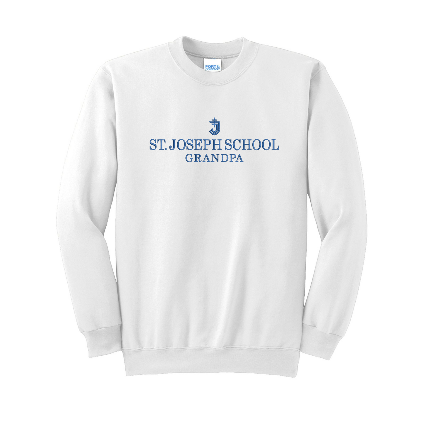 ST. JOSEPH SCHOOL GRANDMA/GRANDPA Embroidered Sweatshirt | SJSE8-GM/GP