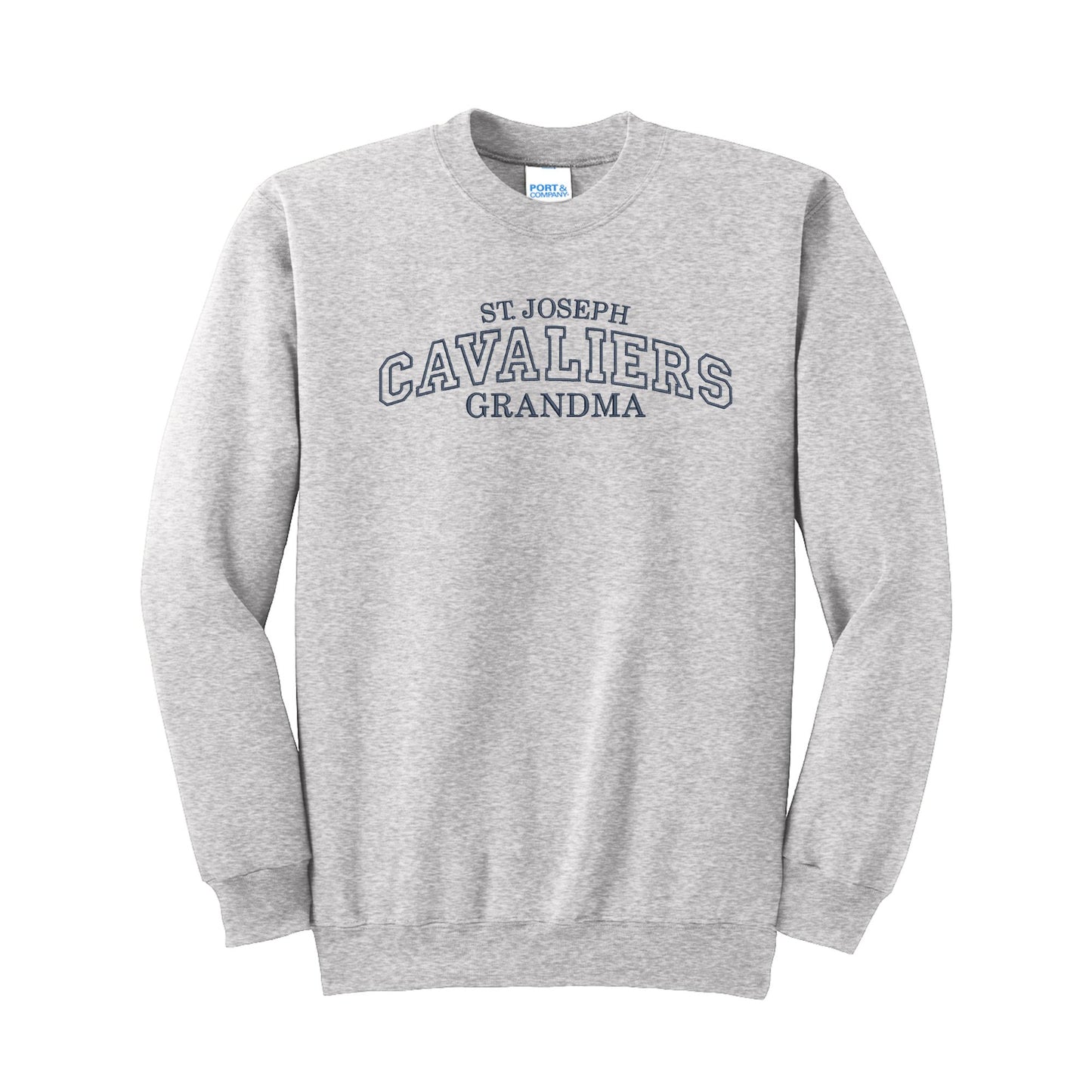 ST. JOSEPH SCHOOL CAVALIERS GRANDMA/GRANDPA Embroidered Athletic Sweatshirt | SJSE10-GM/GP