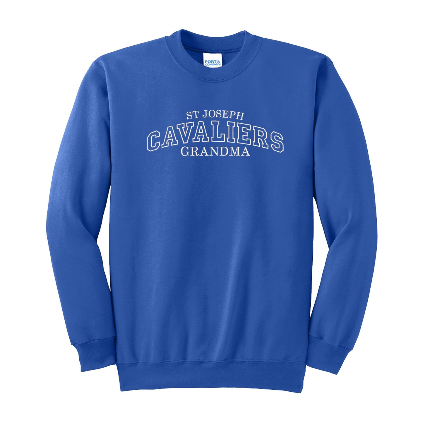 ST. JOSEPH SCHOOL CAVALIERS GRANDMA/GRANDPA Embroidered Athletic Sweatshirt | SJSE10-GM/GP