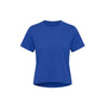 A royal blue short-sleeve crewneck t-shirt displayed on a clean white background.