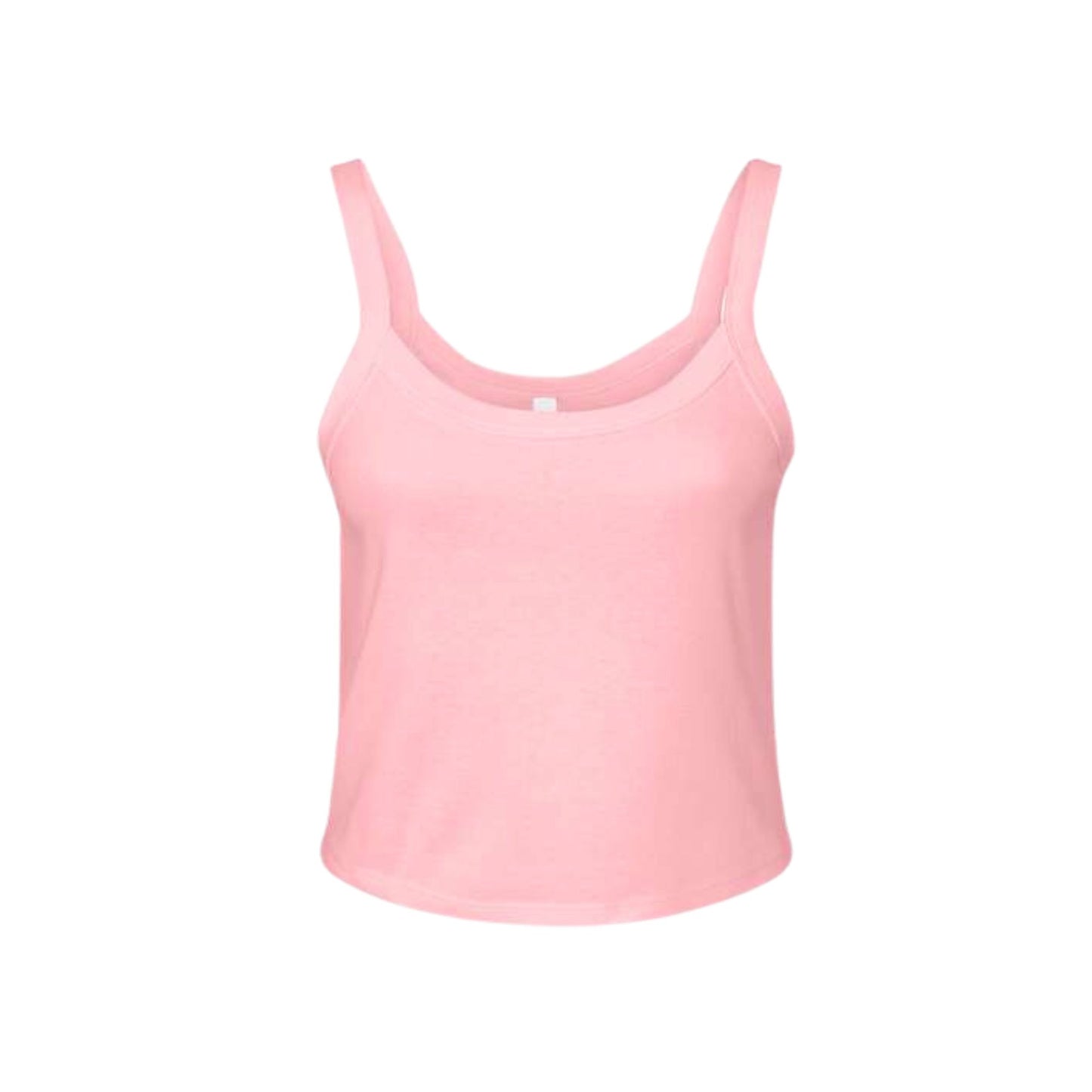 pink cropped tank top