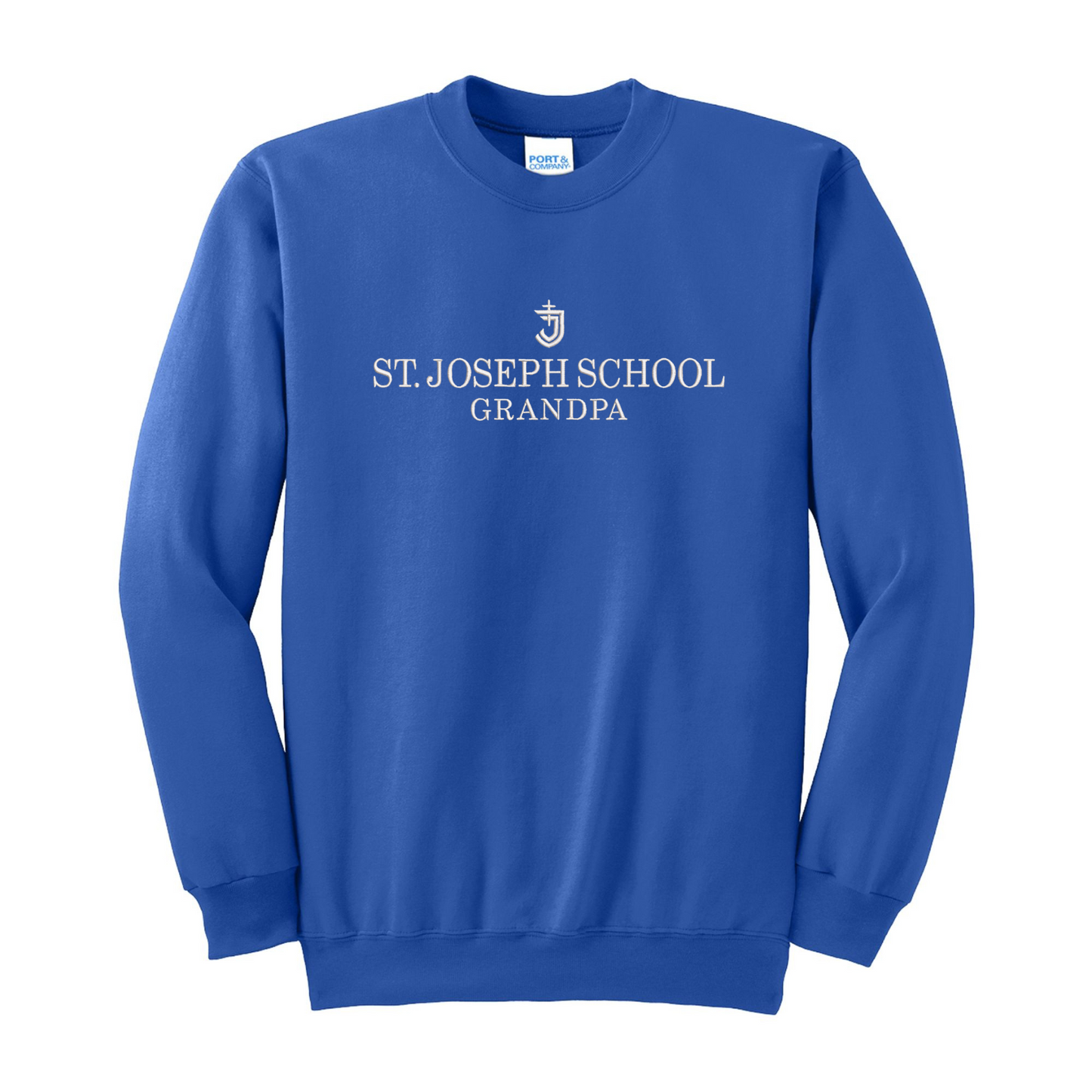 ST. JOSEPH SCHOOL GRANDMA/GRANDPA Embroidered Sweatshirt | SJSE8-GM/GP