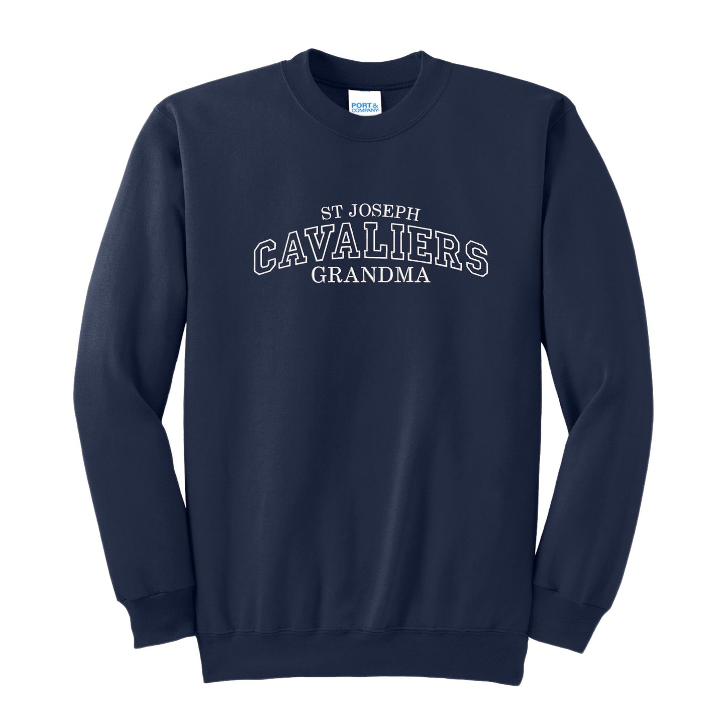 ST. JOSEPH SCHOOL CAVALIERS GRANDMA/GRANDPA Embroidered Athletic Sweatshirt | SJSE10-GM/GP