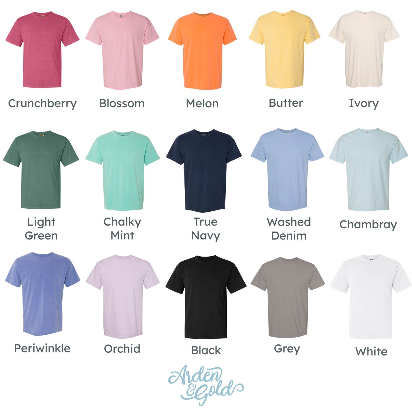 Personalized Outline Tooth Embroidered Comfort Colors T-Shirt