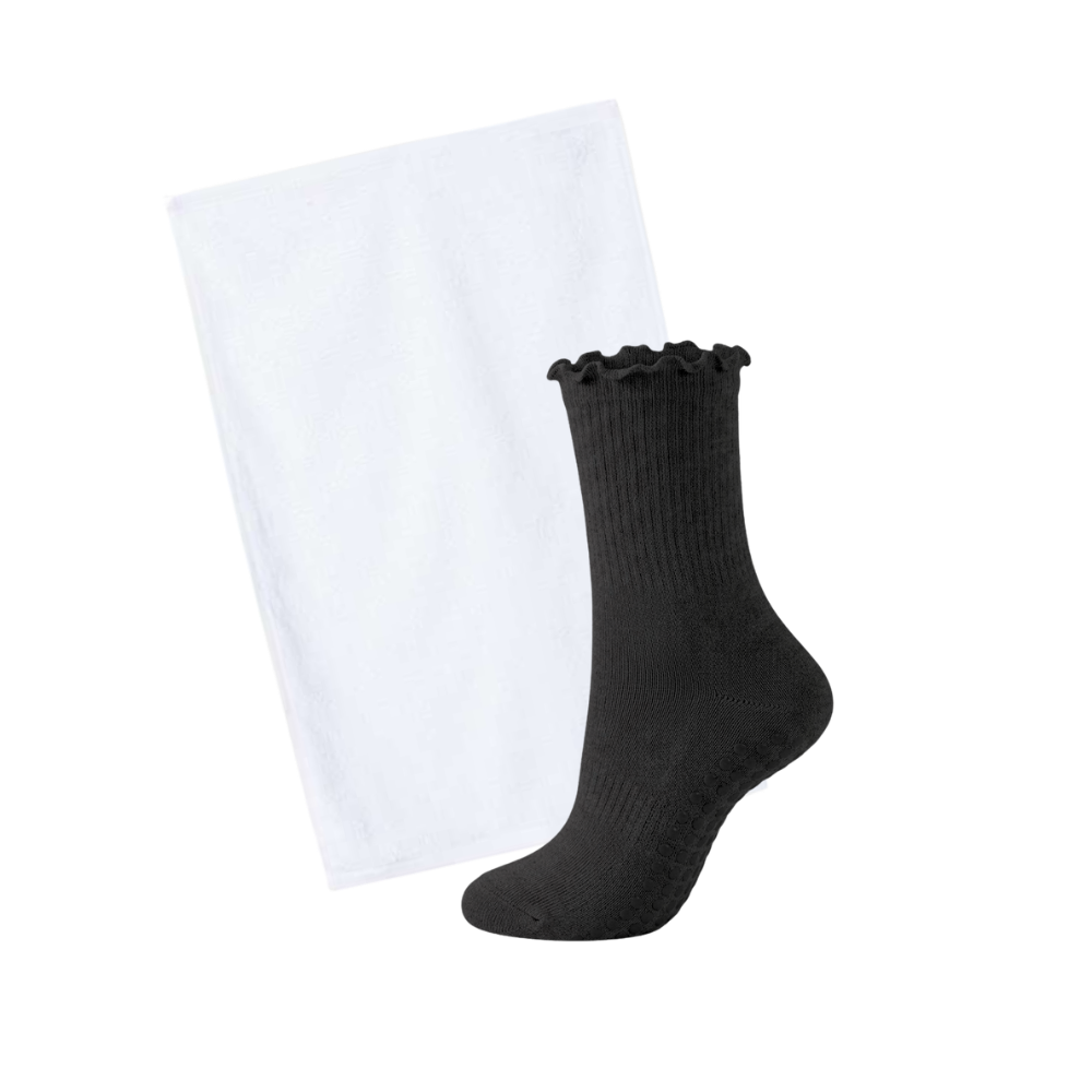 Pilates Accessory Bundle | Custom Grippy Socks and Gym Towel