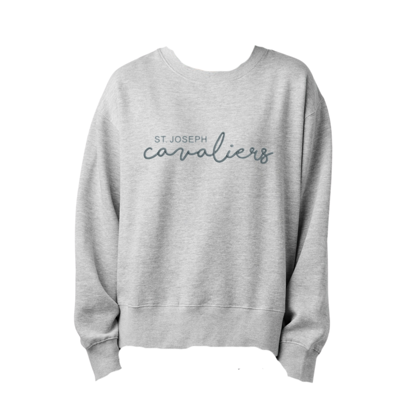 Ladies St. Joseph Cavaliers Script Embroidered Boxy Pullover | SJSE6