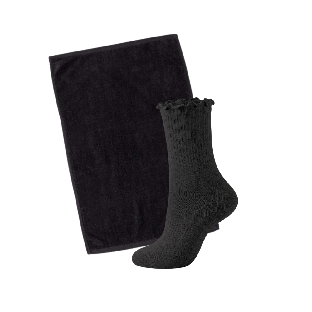 Pilates Accessory Bundle | Custom Grippy Socks and Gym Towel