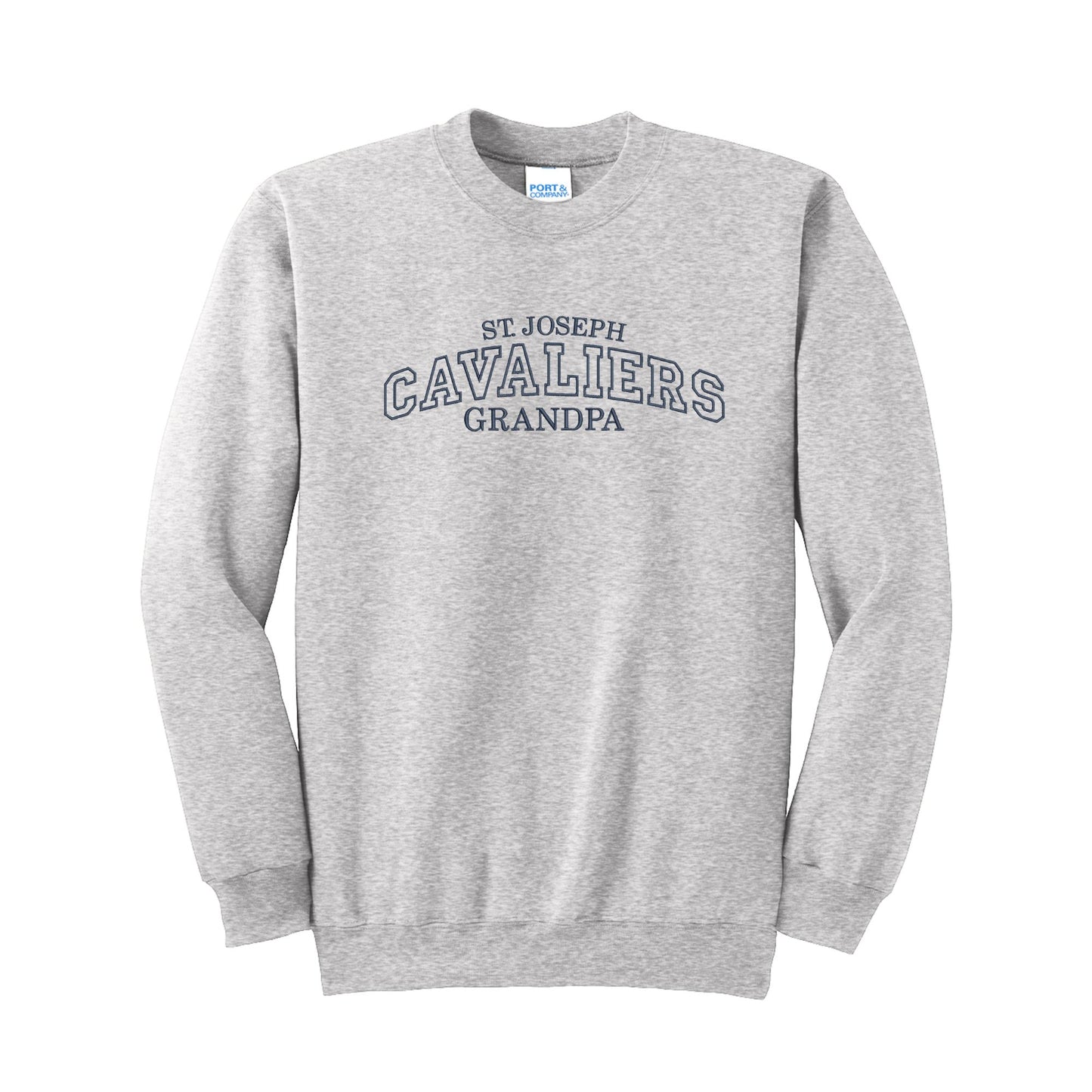 ST. JOSEPH SCHOOL CAVALIERS GRANDMA/GRANDPA Embroidered Athletic Sweatshirt | SJSE10-GM/GP