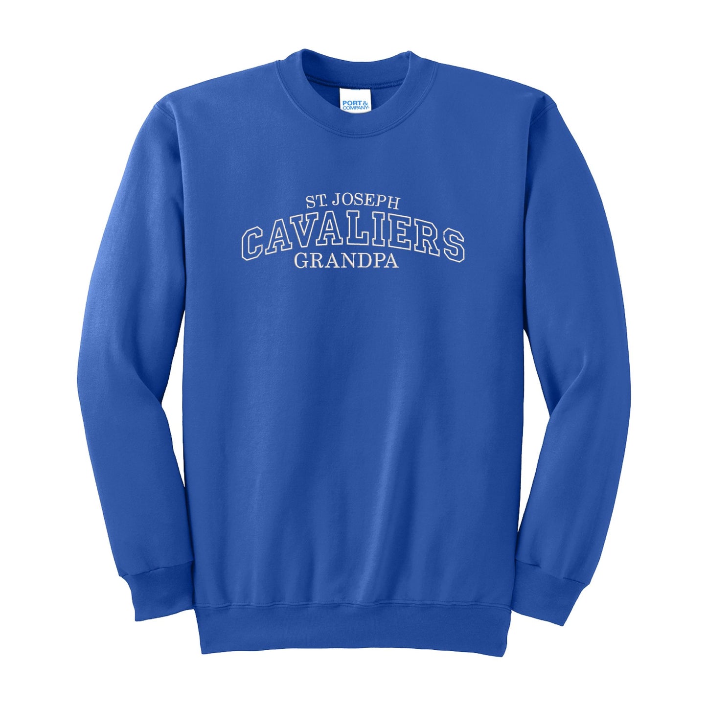 ST. JOSEPH SCHOOL CAVALIERS GRANDMA/GRANDPA Embroidered Athletic Sweatshirt | SJSE10-GM/GP