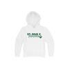 White hoodie with 'St. Pius X Panthers' text and paw print on a white background