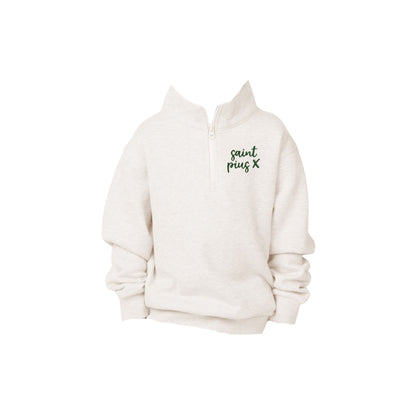Embroidered  St. Pius X Script Youth Enza Quarter Zip |  SPX EK
