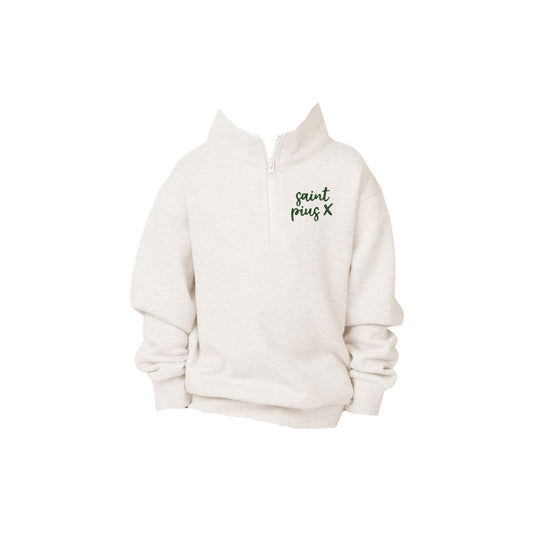 Embroidered  St. Pius X Script Youth Enza Quarter Zip |  SPX EK