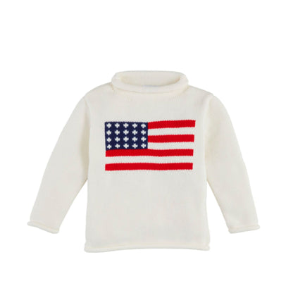 USA Flag Rollneck Youth Sweater