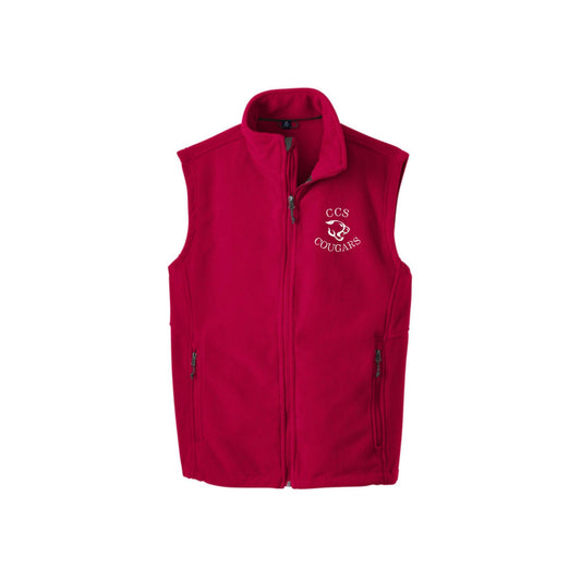 ADULT CCS Cougars Midweight Fleece Vest | CCS_SF_E3A