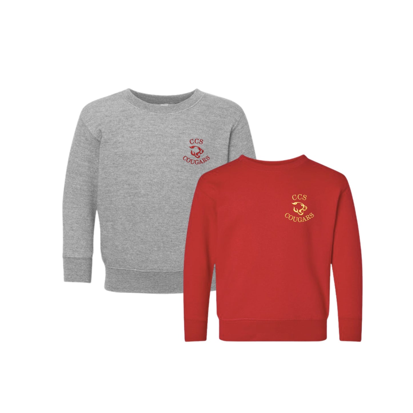 CCS Cougars Embroidered Toddler Crewneck | Toddler Fit | CCSED3